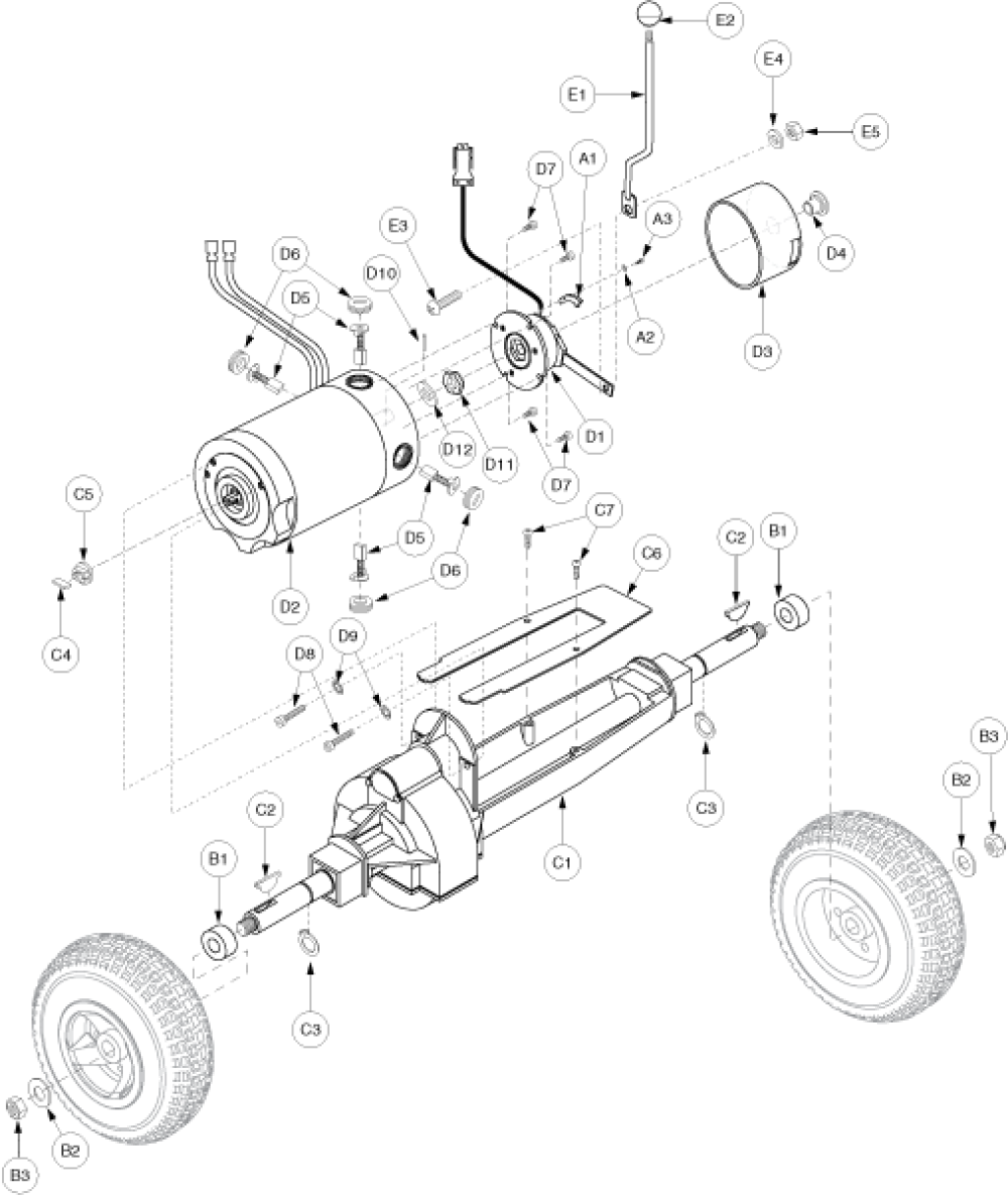 Drive Assembly - Gen. 1 parts diagram