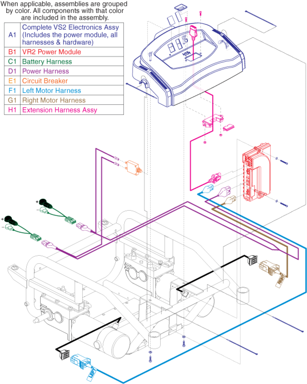 Utility Tray Assembly - Vr2 Off-board parts diagram