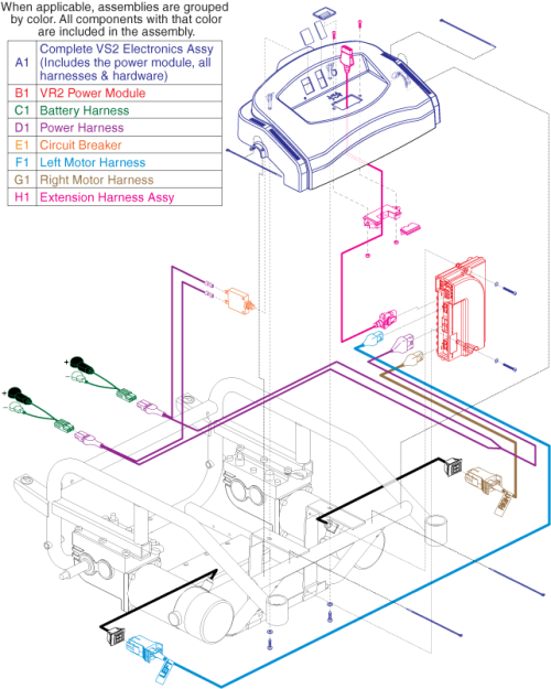 Utility Tray Assembly - Vr2 Off-board parts diagram