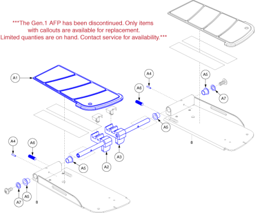 Gen. 1 Afp Footplates - Depth Adjustable parts diagram
