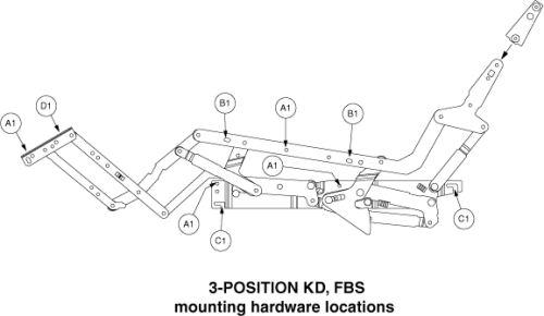 3 Position Fbs Scissor Hardware parts diagram