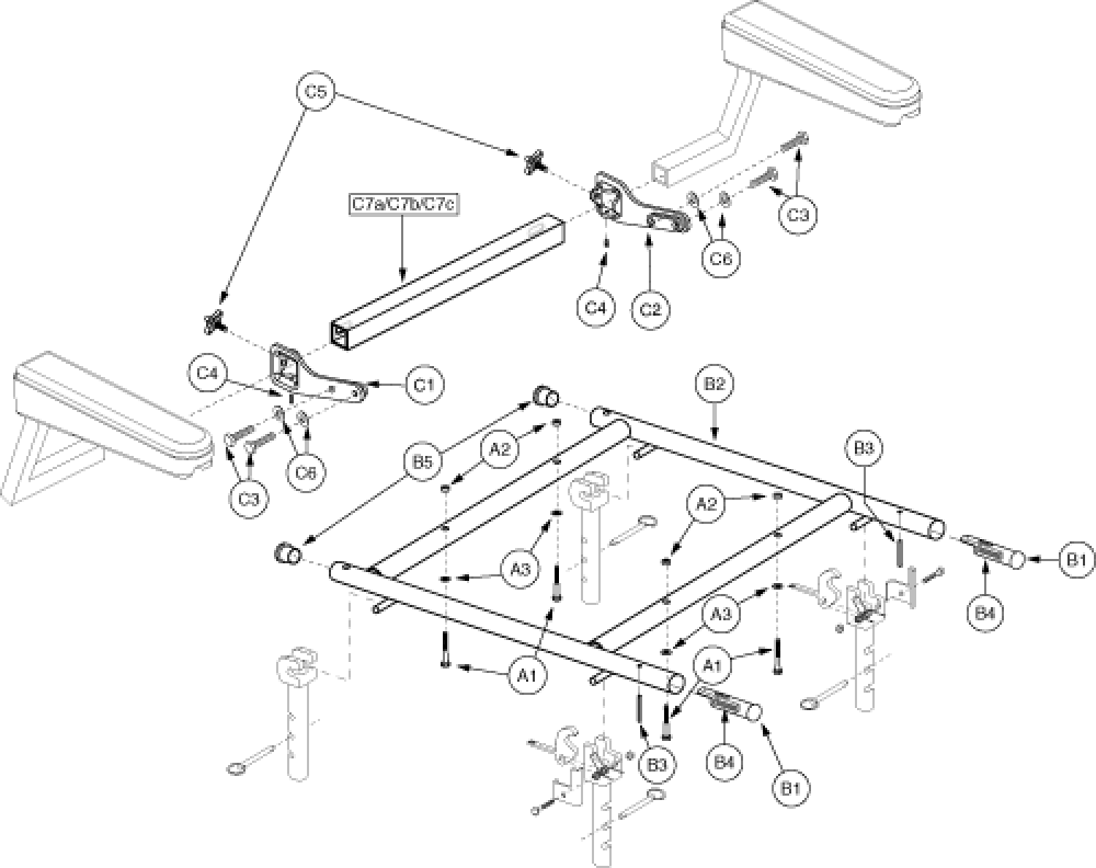 115 Ltd Recline Solid 16-20 parts diagram