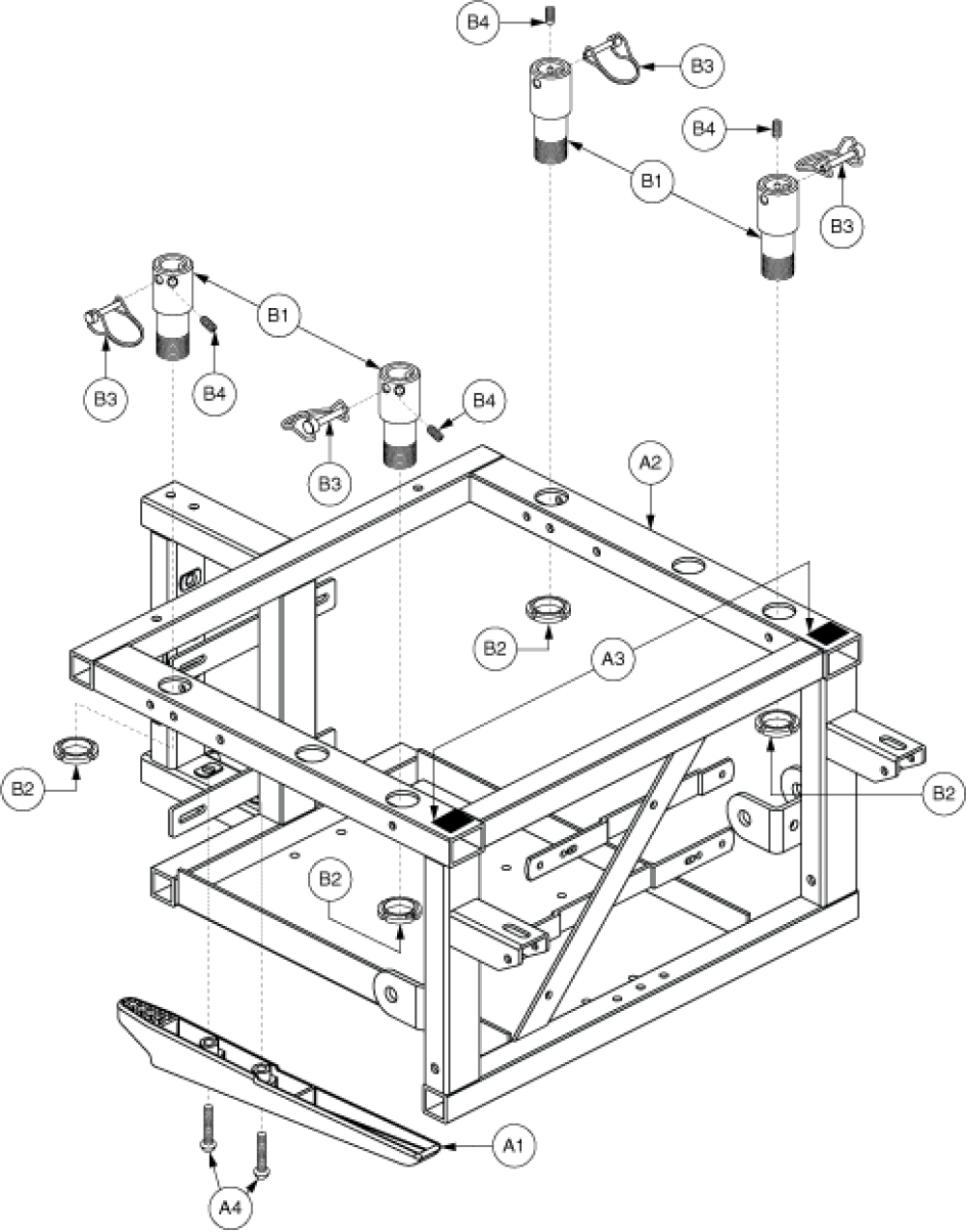 Main Frame Assembly - Gen. 2 parts diagram