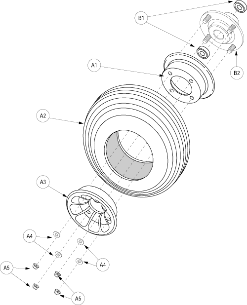 Wheel Assy - Solid Front 3whl parts diagram
