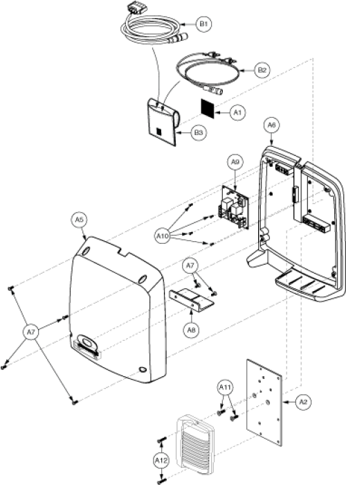 Electronics Mount - Ne/ Ne+, Box Only parts diagram