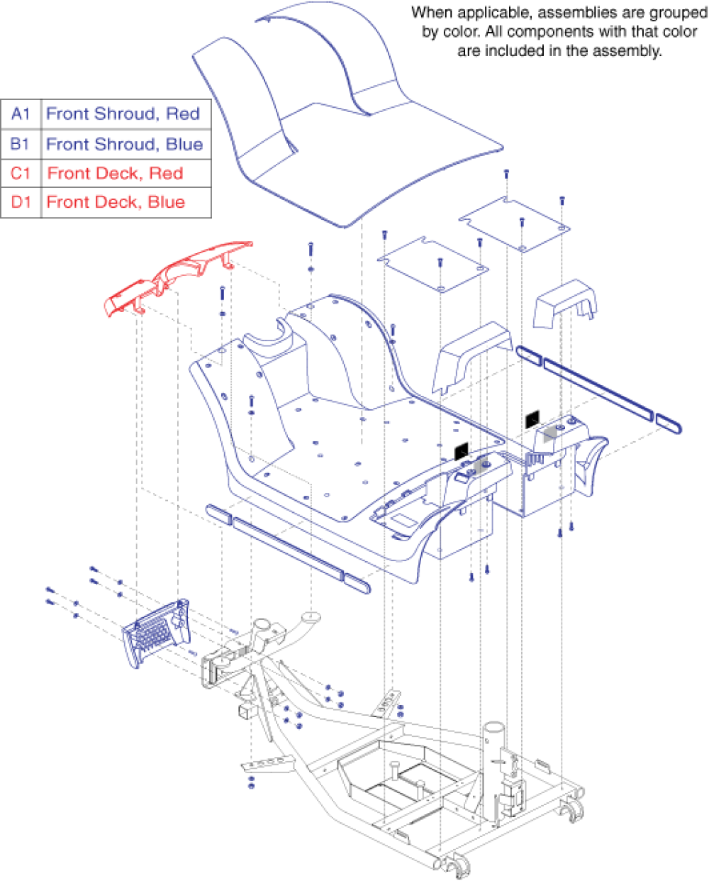 Shroud Assembly - Front 4-wheel, 2.0 parts diagram