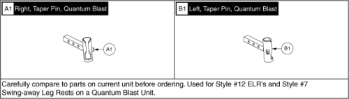 Leg Rest Hanger Assy - Quantum Blast parts diagram