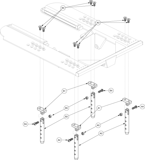 Synergy Tru-balance Mounting Tower Angle Adj. parts diagram