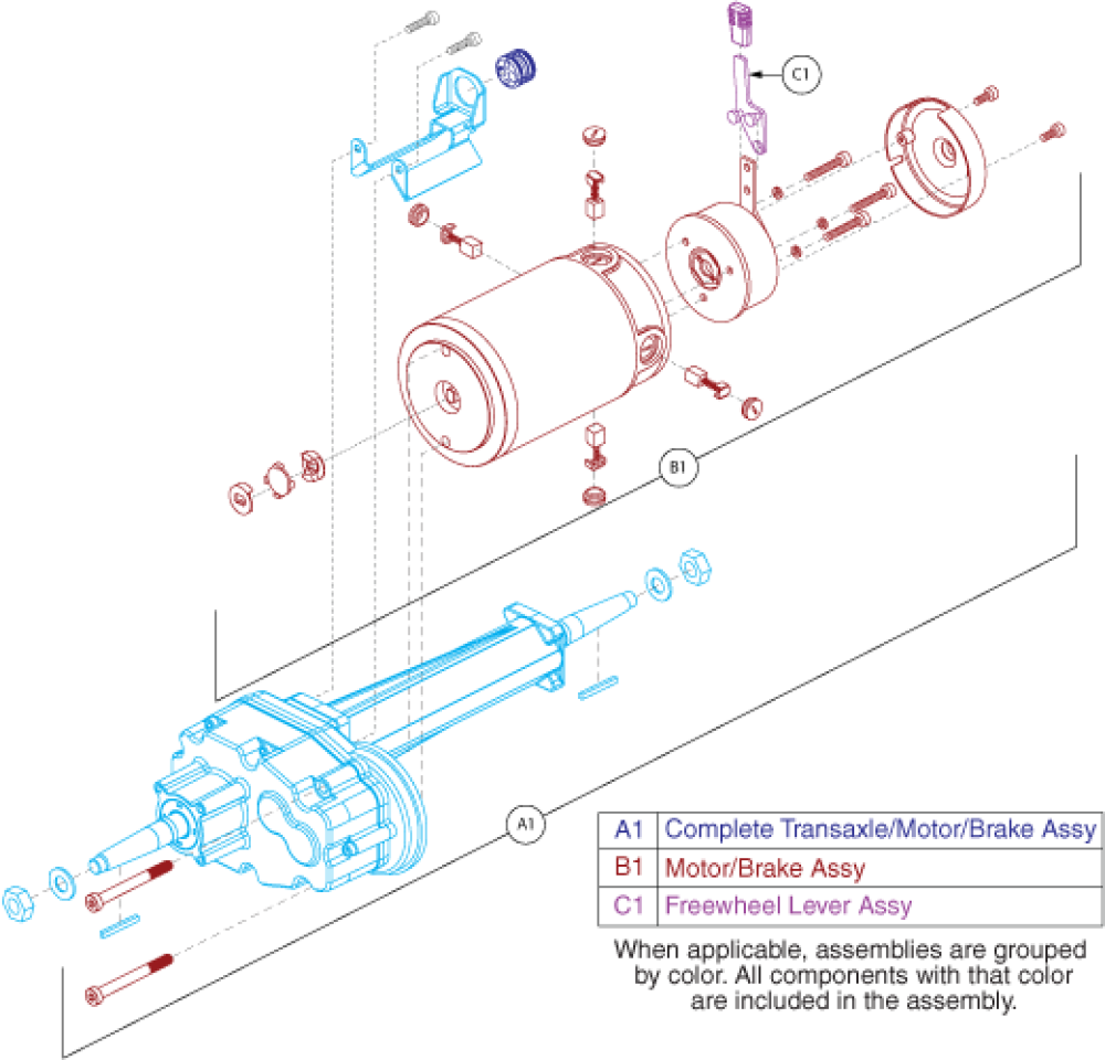 Motor Assembly - 13.7 Kph parts diagram
