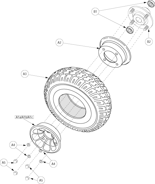 Wheel Assembly - Front Solid Gen2 parts diagram