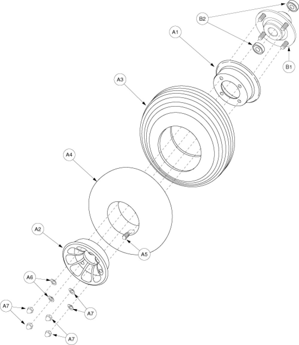 Wheel Assembly - Front Pneumatic parts diagram