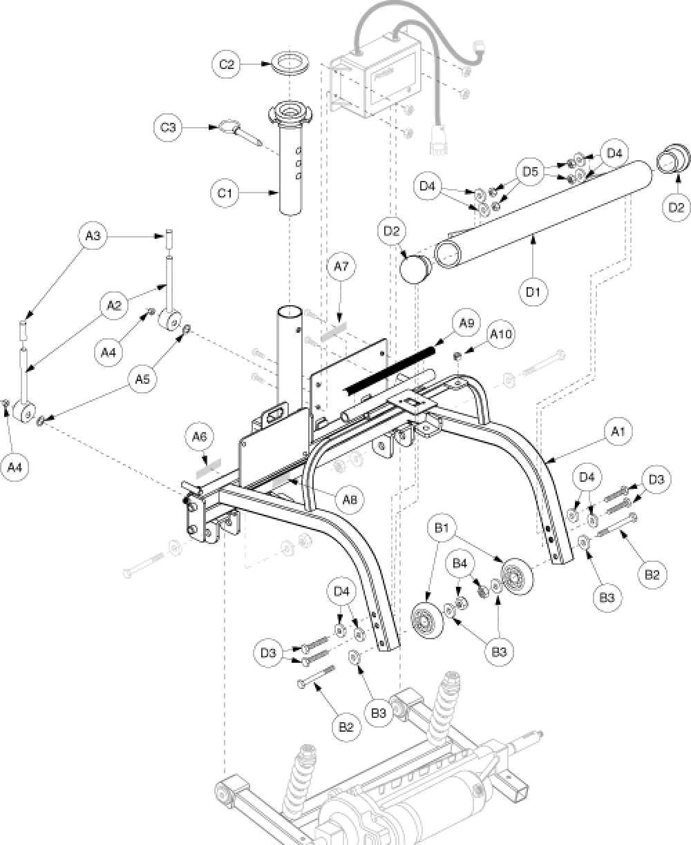 Frame Assembly - Rear Gen. 2 parts diagram