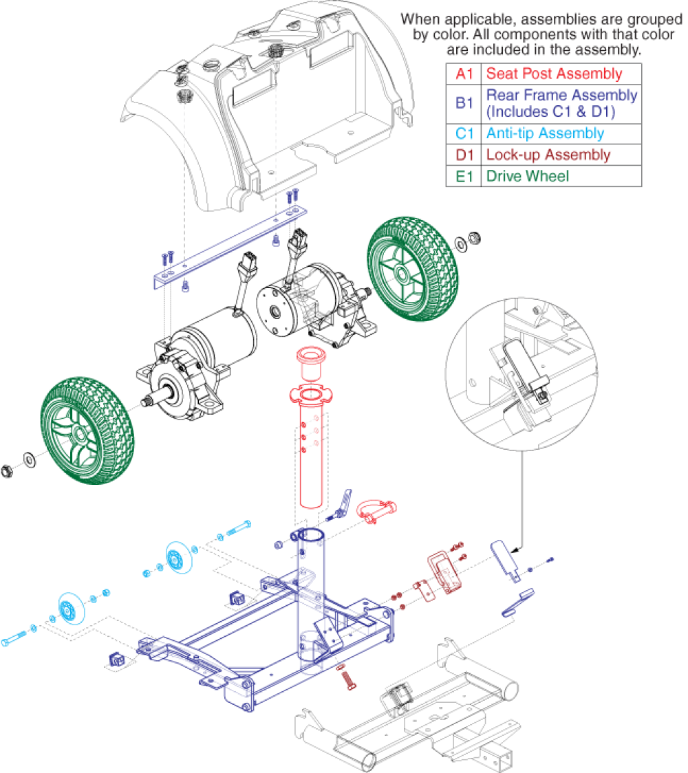 Rear Frame Assembly parts diagram