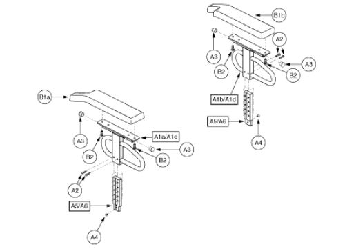 Armrest Assembly - 1650 Armrests parts diagram
