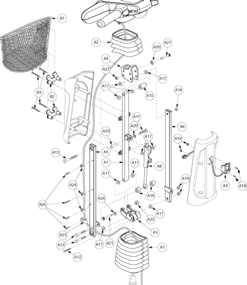 Frame Assembly - Tiller G2 parts diagram