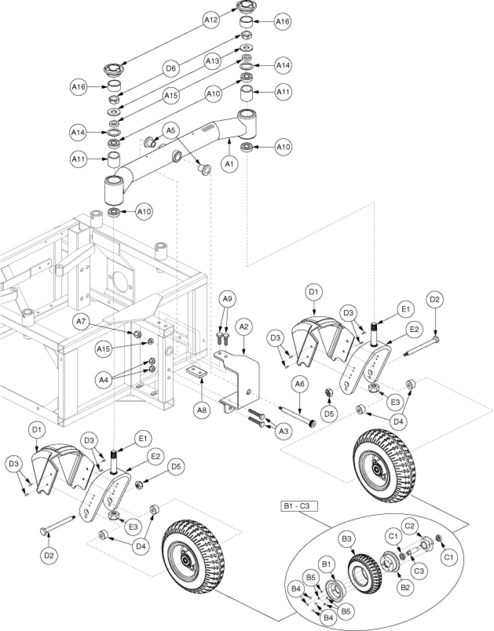 Articulating Beam Assembly parts diagram