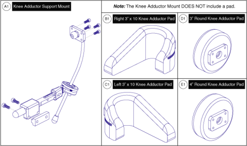 Stealth Knee Adductor parts diagram
