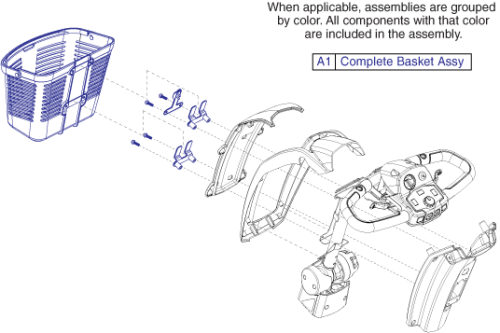 Victory Lx Basket Assy For Us And Ca parts diagram