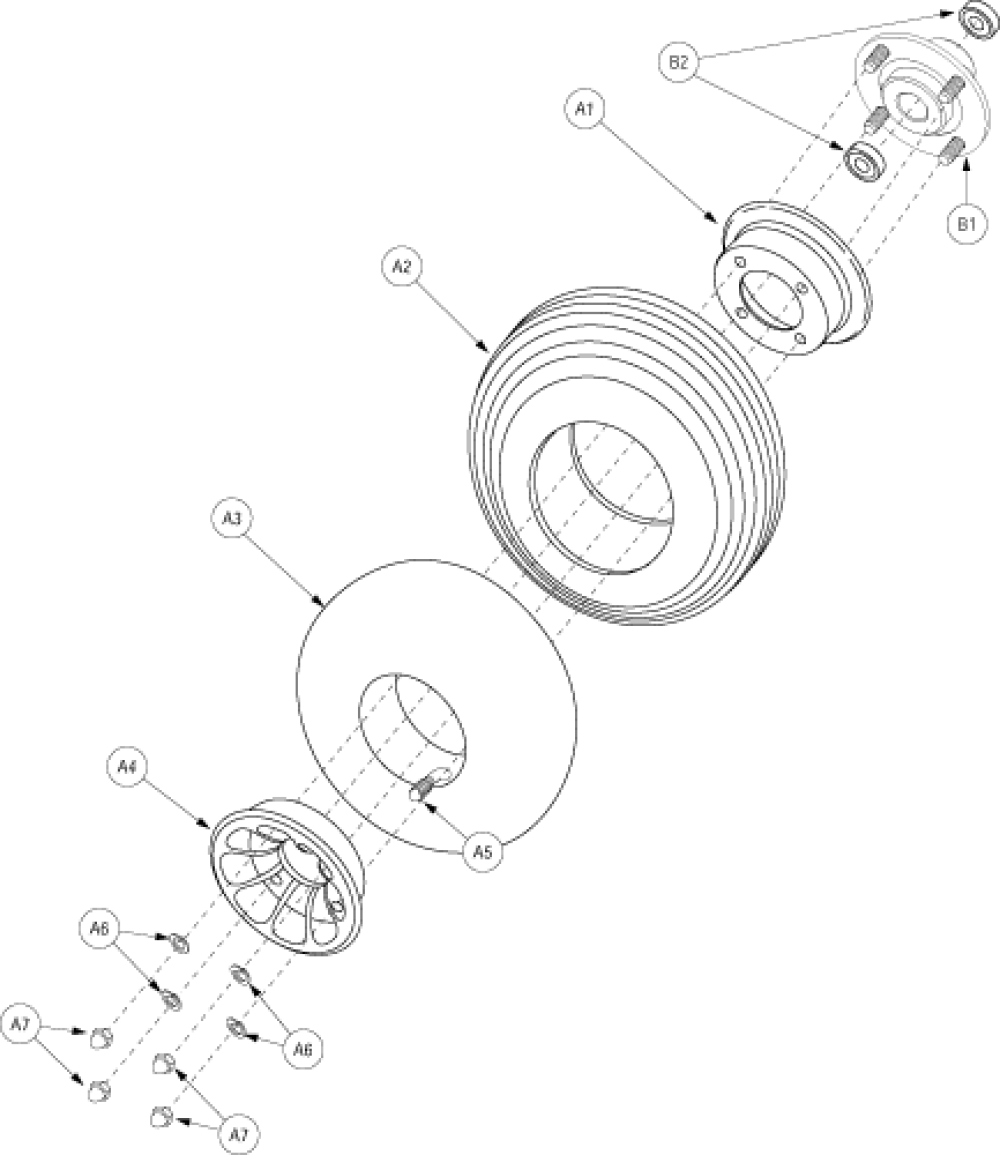 Wheel Assembly - Front Pneumatic parts diagram