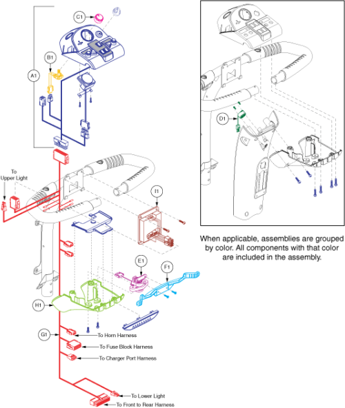 Electronics Assembly - Console_cts Hilo parts diagram