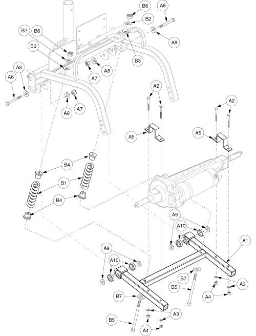 Frame Assembly - Rear Trail Arm Gen. 2 parts diagram