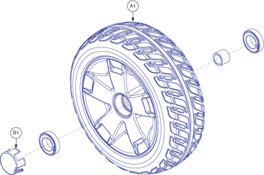 Wheel Assembly - S710 Front parts diagram