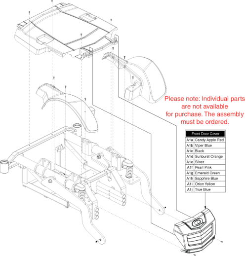 Q1450 Front Door Shroud parts diagram