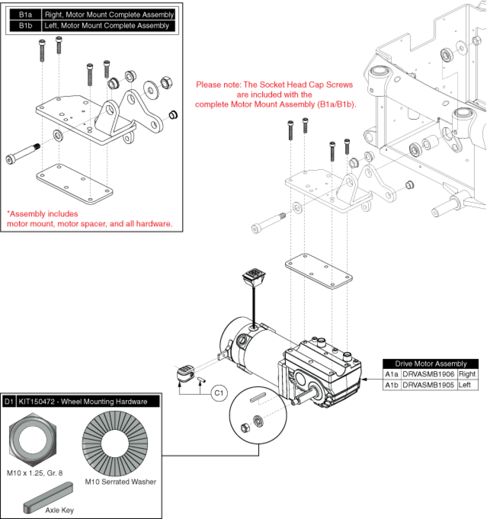 Motor Assembly - H2 parts diagram