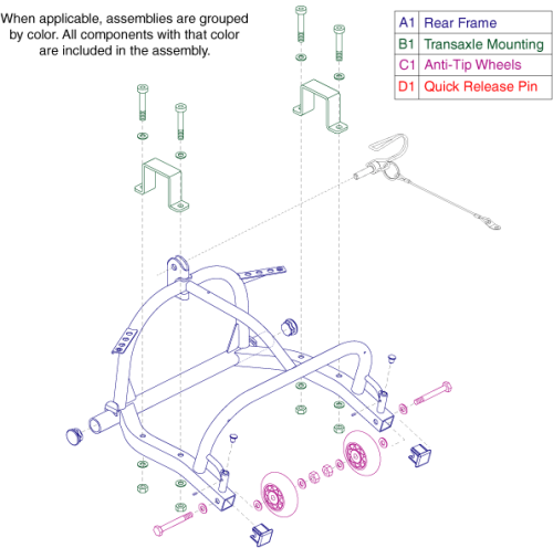 Frame Assembly - Rear Es10 parts diagram