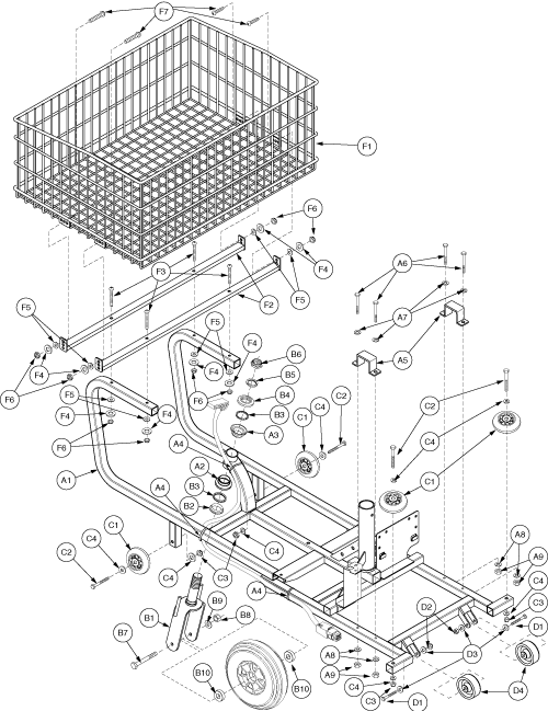Frame Assembly - Single parts diagram