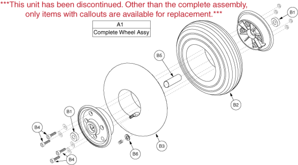 Wheel Assembly - Front Pneumatic (3-whl) parts diagram