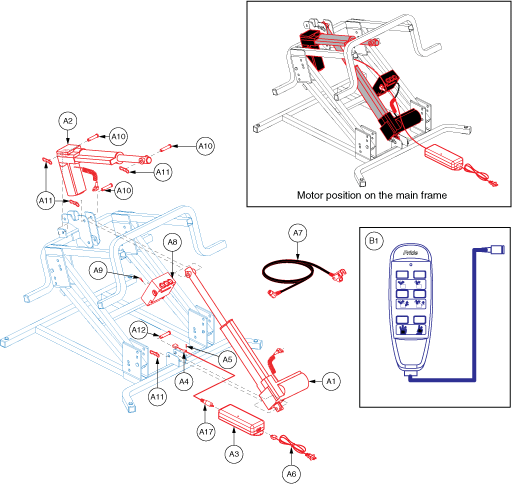 pride mobility lift chair parts