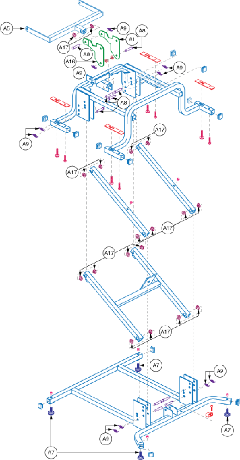 Lift Mechanism - Lc670/ll670, Infinite parts diagram