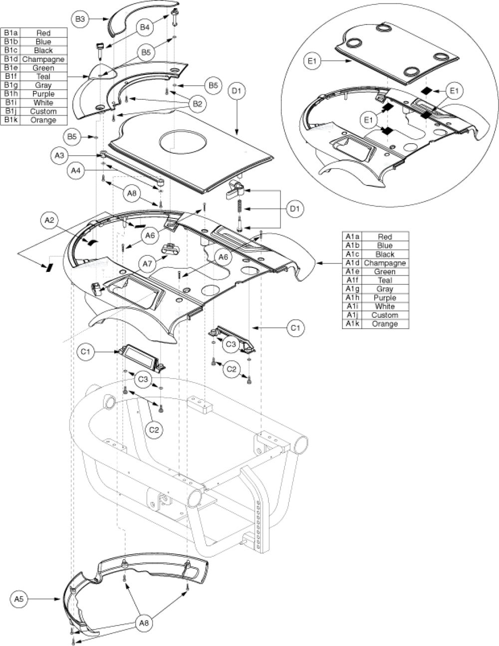 Shroud Assembly - Off-board parts diagram