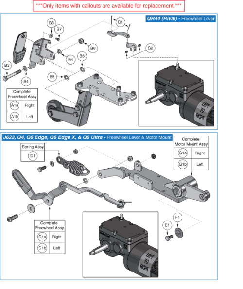 Freewheel Levers For The I-song Motors parts diagram
