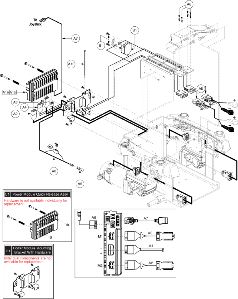 Electronics Assembly - Vr2, H2 Motor, Future Actuator parts diagram