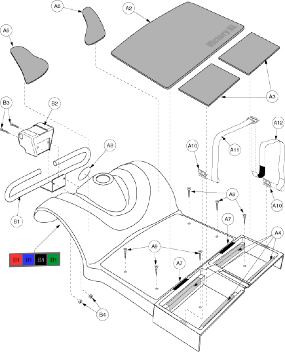 Shroud Assembly - Front parts diagram