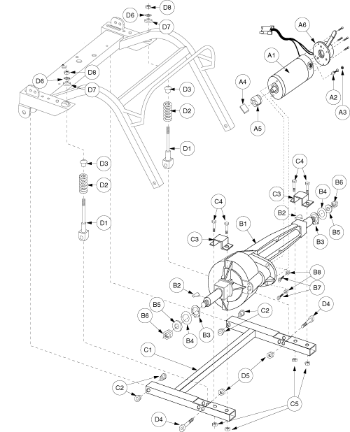 Drive Assembly - Gen. 2 W/ Trail Arm parts diagram