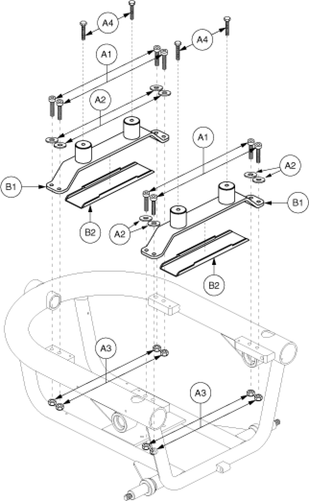 Synergy Tilt Interface Assembly parts diagram