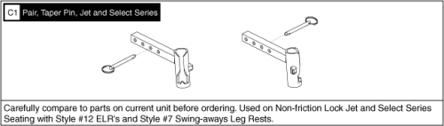 Leg Rest Hanger Assy - Jet/select, Non-friction Lock parts diagram