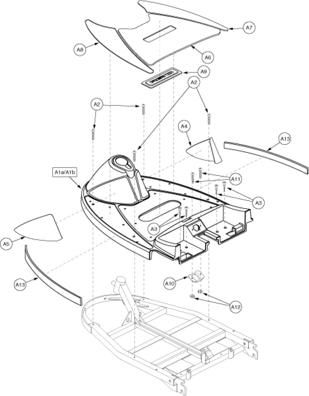 Shroud Assembly - Front (3-whl) parts diagram