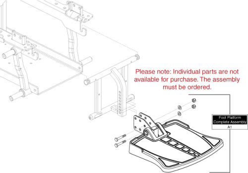 Foot Platform Assembly - Small parts diagram