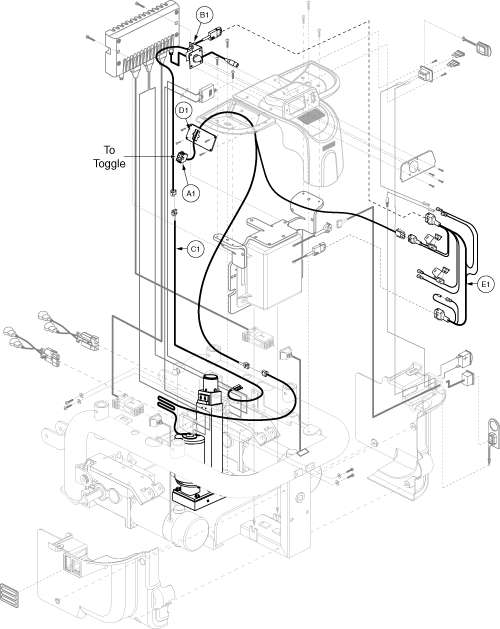 Power Seat Elect. - 1101/1121 Remote Plus Thru Toggle parts diagram