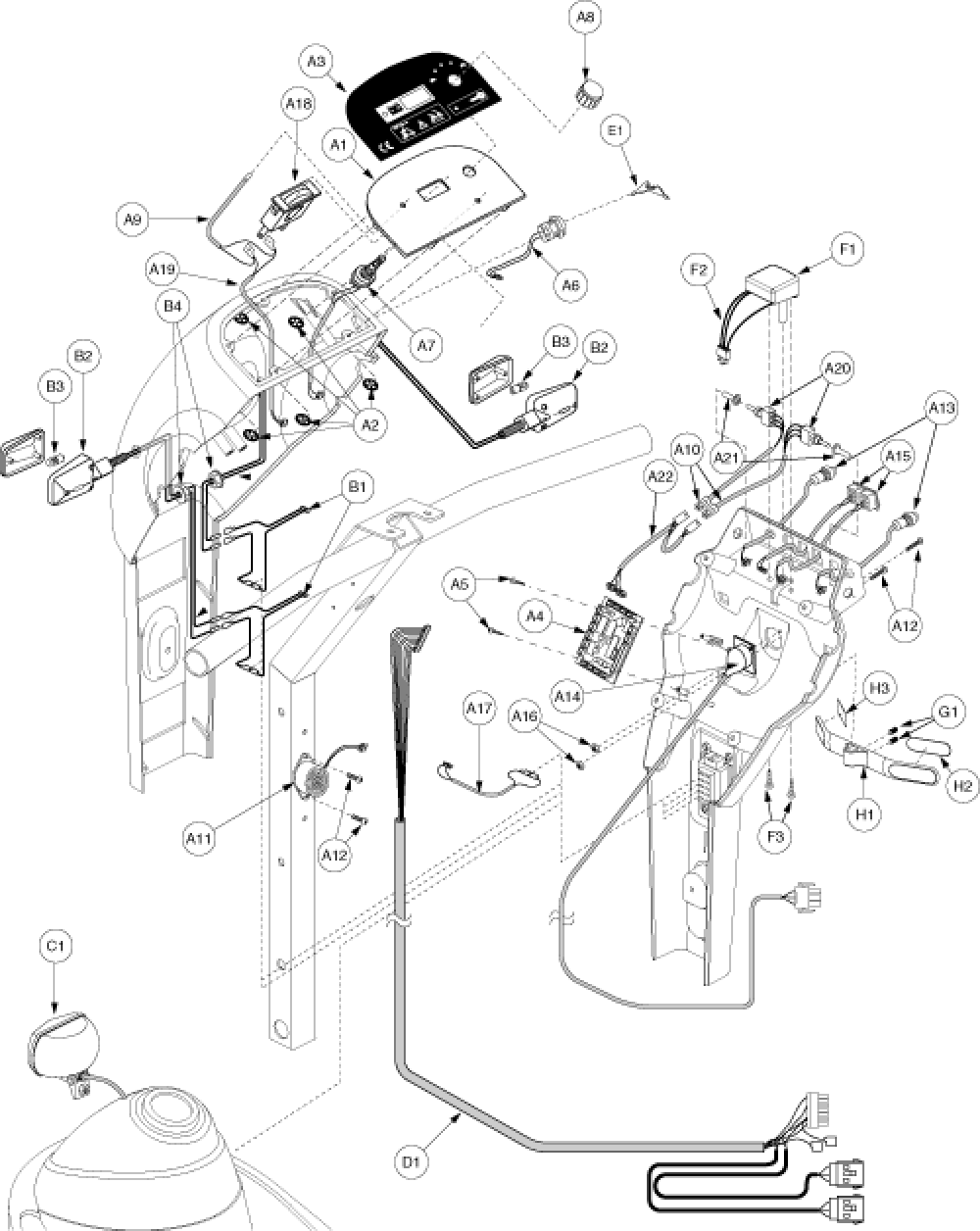 Electronics Assembly - Console Gen. 3 parts diagram