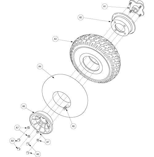 Wheel Assembly - Rear Pneumatic parts diagram
