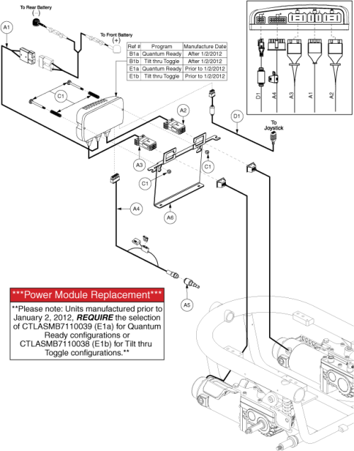 Electronics Assembly - Qlogic, Tilt Thru Toggle, Off-board parts diagram