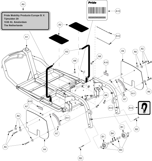 Frame Assembly - Main Gen. 1 parts diagram