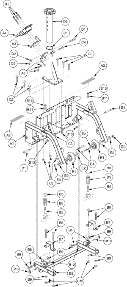 Frame Assembly - Rear G3 parts diagram