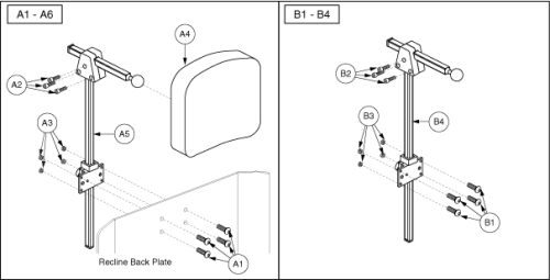 Tb2l Recline Headrest Assembly parts diagram