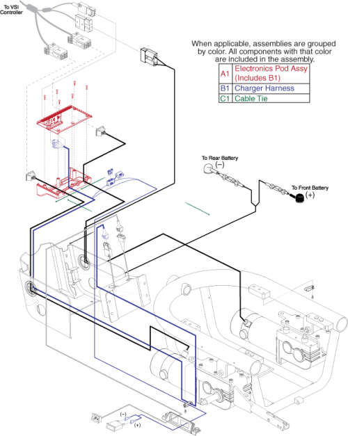 Electronics Tray Assembly - Vsi, Standard parts diagram